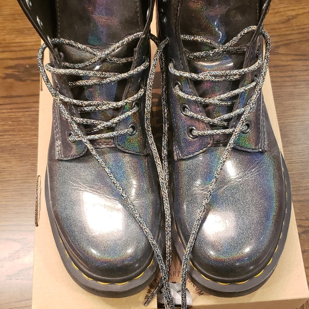 Doc Martens 9 vegan Pascal gunmetal Prysm 1460 Dr. Martens iridescent magic